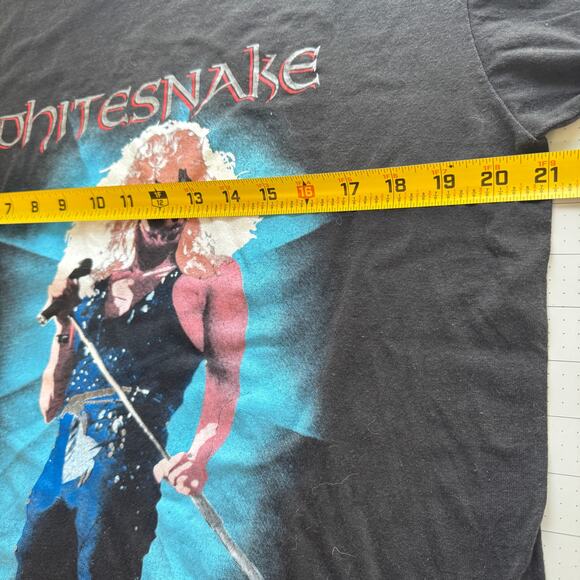 Vintage 1988 Whitesnake Tour T-Shirt David Coverdale Spring Ford 50/50 Tag XL - Picture 9 of 12